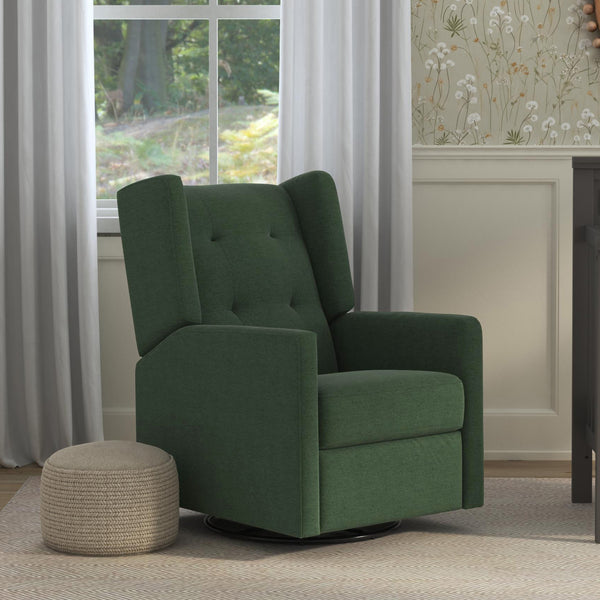 M21287PNG,Maddox Recliner and Swivel Glider in Pine Green