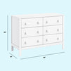 M27826W,DaVinci,Sammy Scallop 6-Drawer Dresser in White