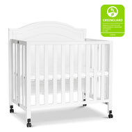 M12898W,DaVinci,Charlie Folding Portable 3-in-1 Mini Crib in White