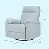 M24388HBL,Suzy Electronic Swivel Recliner in Heathered Blue