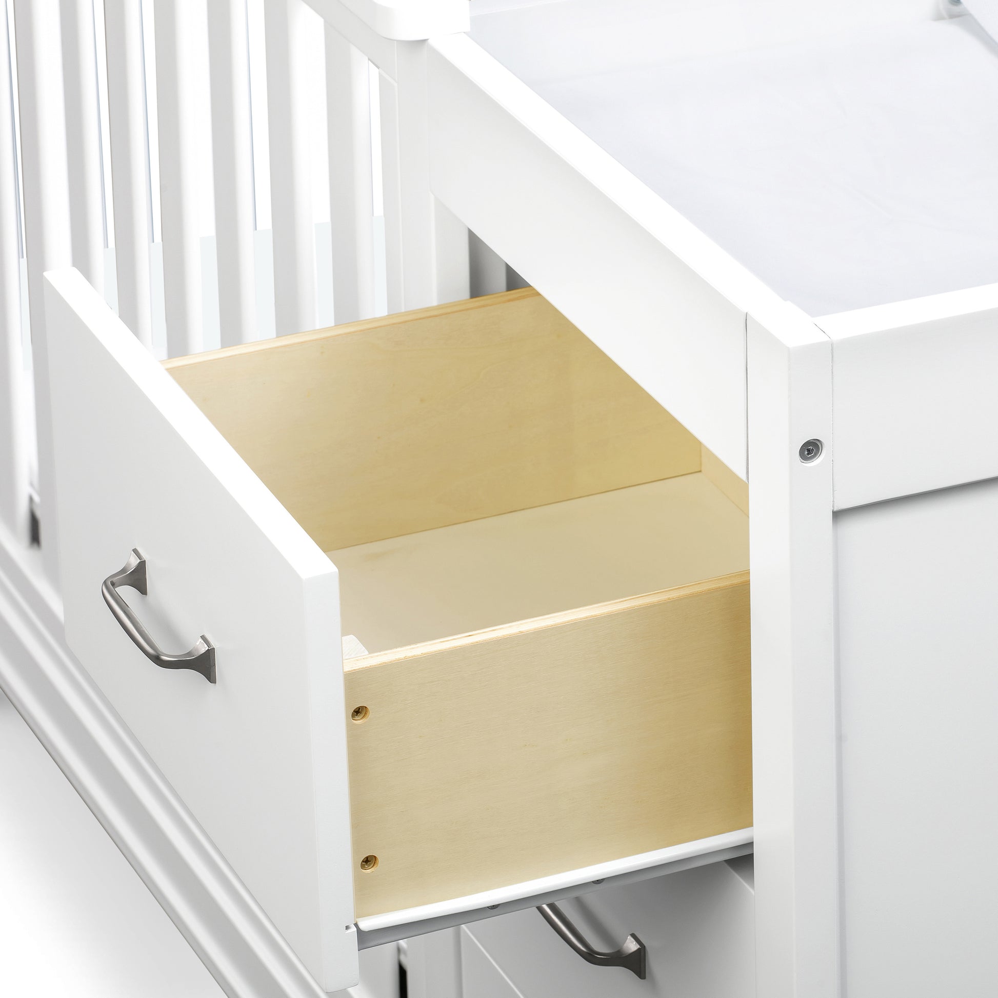 M12881W,DaVinci,Charlie 4-in-1 Convertible Mini Crib & Changer in White