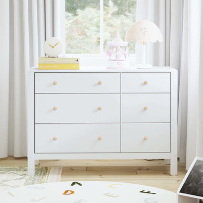 F30326WNX,Carter's,Marisol 6-Drawer Dresser in White/Washed Natural
