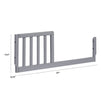 M20399G,The MDB Family,Mini Toddler Bed Conversion Kit in Grey