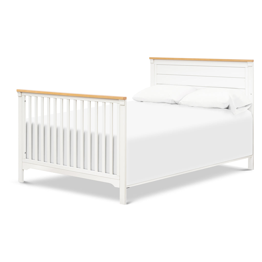 M27201RWHY,Shea 4-in-1 Convertible Crib in Warm White and Honey
