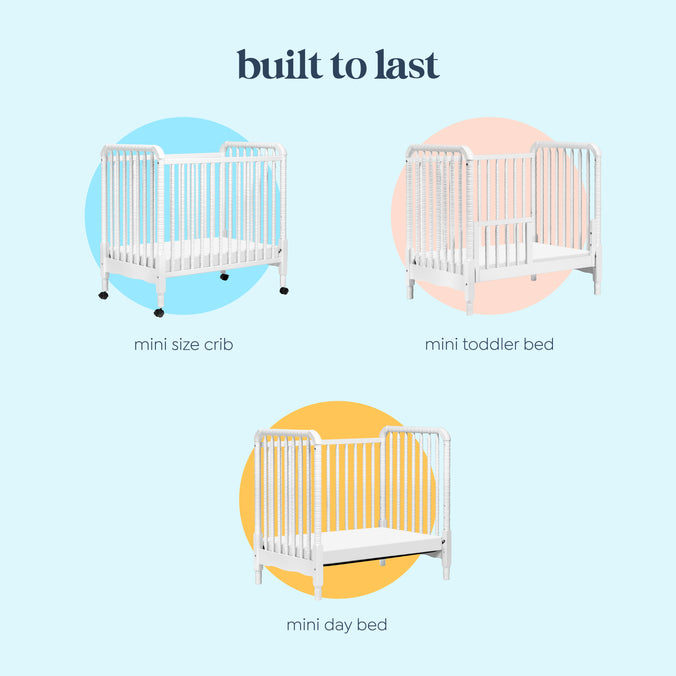 M7398W,DaVinci,Jenny Lind 3-in-1 Convertible Mini Crib in White