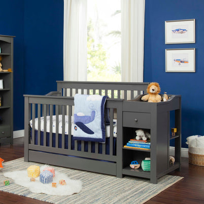 M1991SL,DaVinci,Piedmont 4-in-1 Crib & Changer Combo in Slate