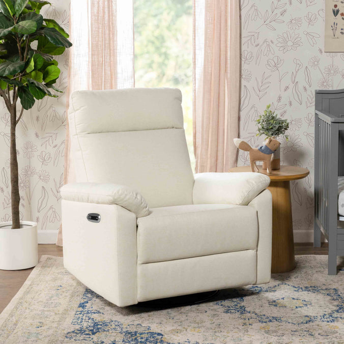 M24388VN,DaVinci,Suzy Electronic Swivel Recliner in Vanilla