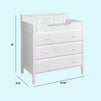M5925W,DaVinci,Jayden 3-Drawer Changer Dresser In White Finish