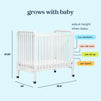 M7398W,DaVinci,Jenny Lind 3-in-1 Convertible Mini Crib in White