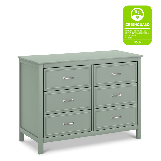 M12826LS,DaVinci,Charlie 6-Drawer Double Dresser in Light Sage