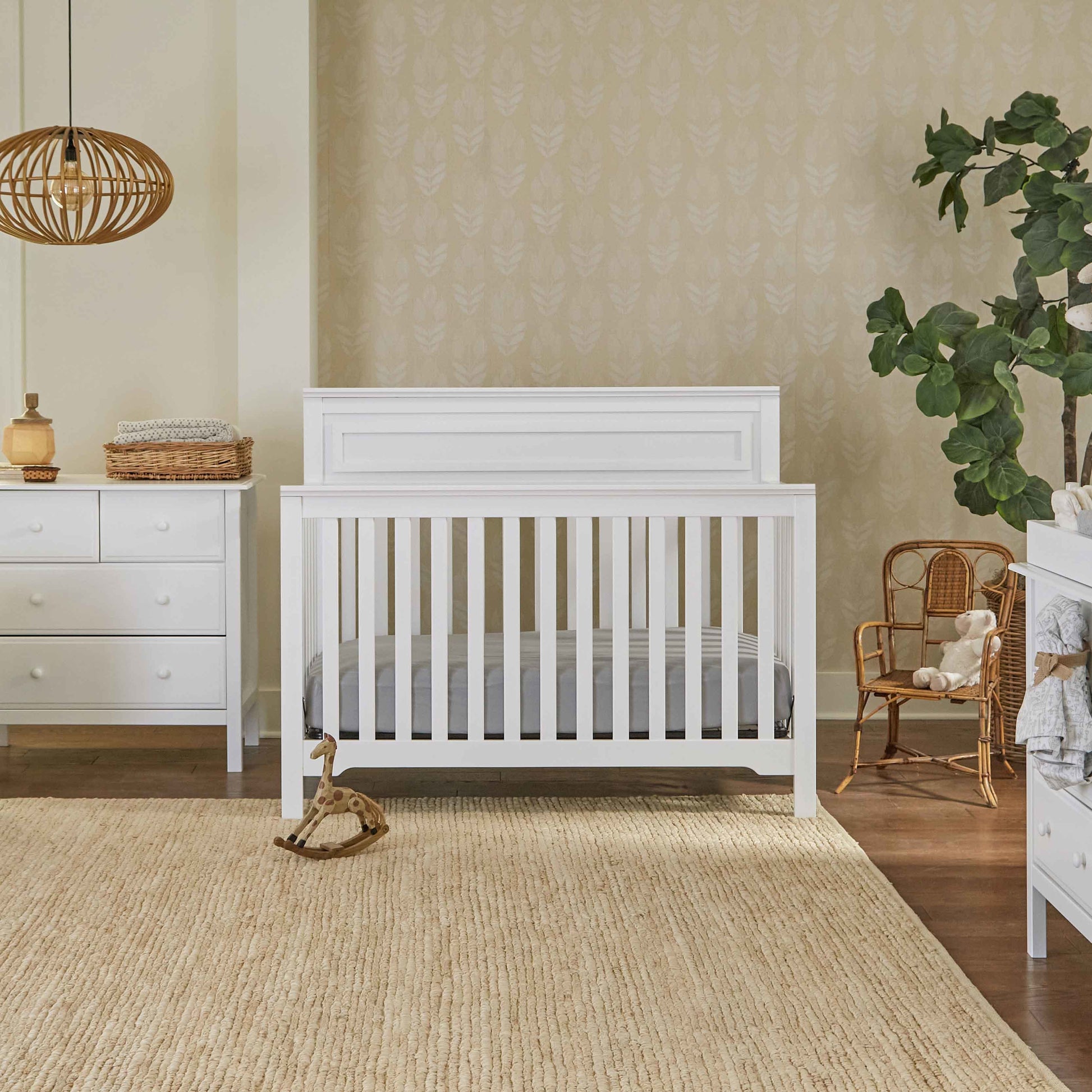 M4301W,DaVinci,Autumn 4-in-1 Convertible Crib in White Finish