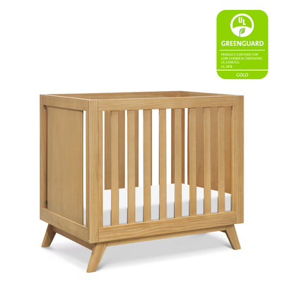 M22598HY,DaVinci,Otto 3-in-1 Convertible Mini Crib with 4 Mattress in Honey