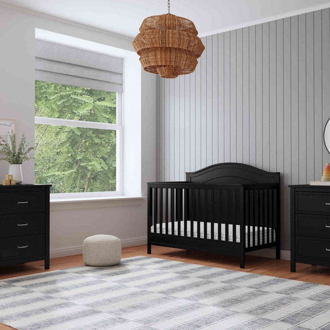 M12801E,DaVinci,Charlie 4-in-1 Convertible Crib in Ebony