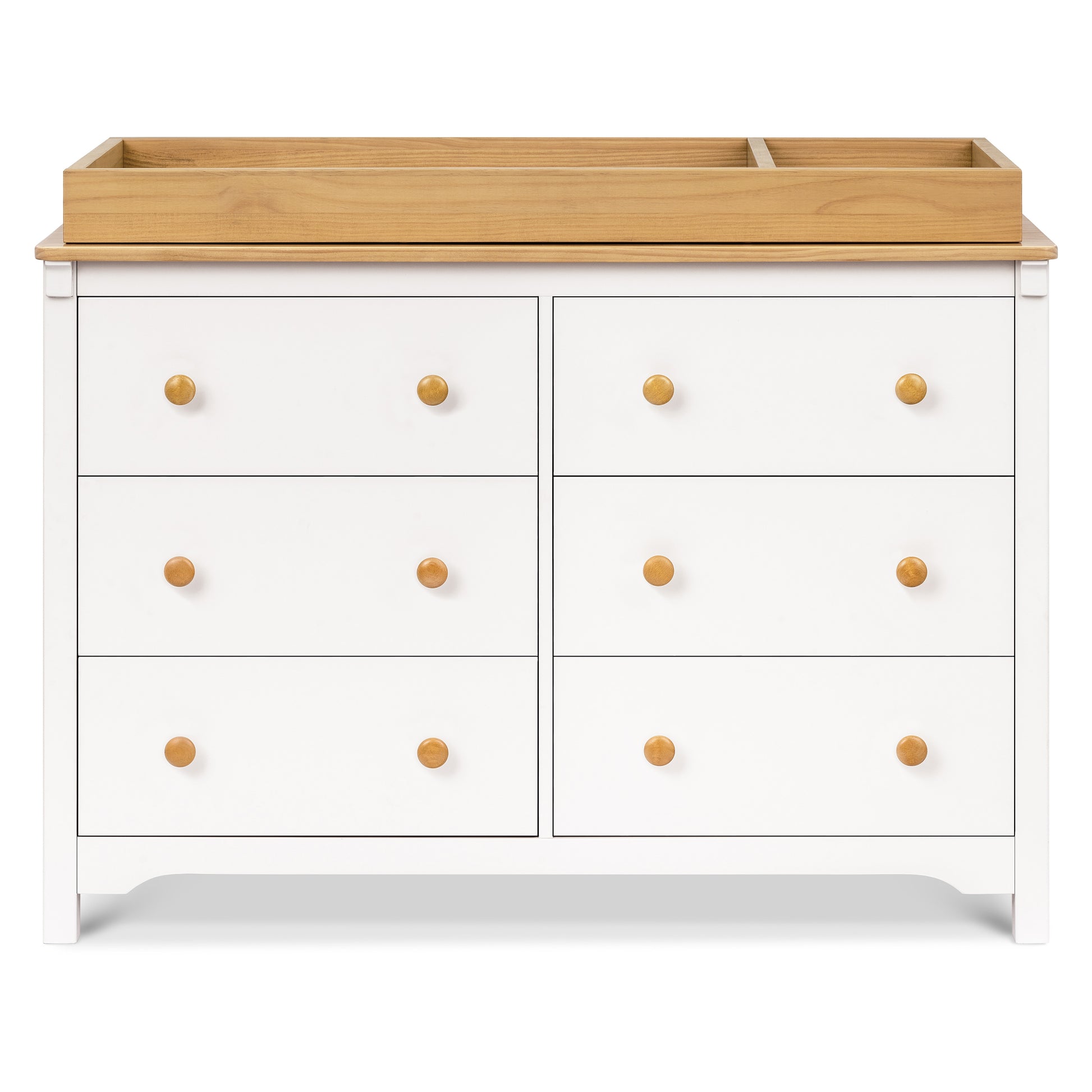 M27226RWHY,DaVinci,Shea 6-Drawer Dresser in Warm White and Honey