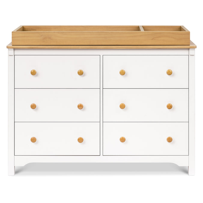 M27226RWHY,DaVinci,Shea 6-Drawer Dresser in Warm White and Honey