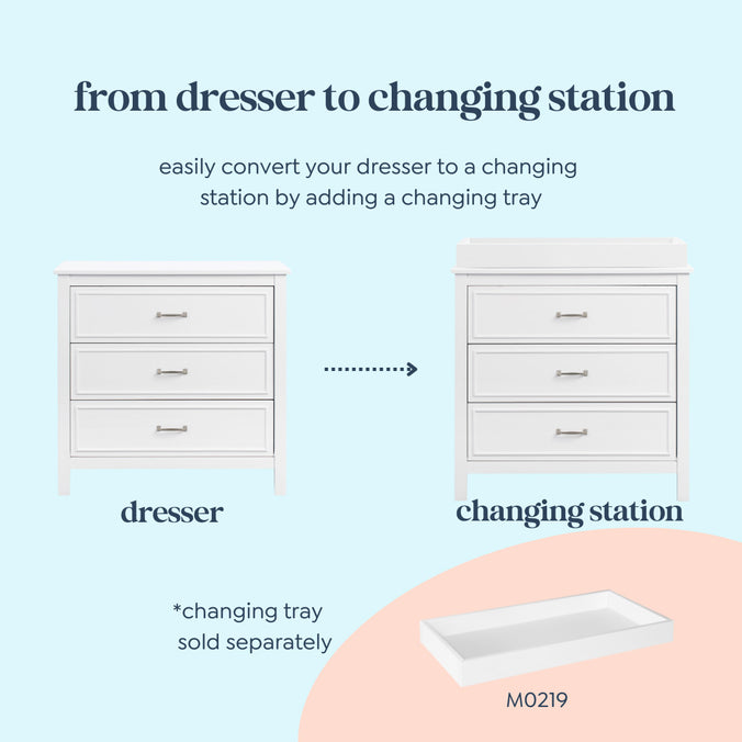 davinci charlie dresser Charlie 3-Drawer Dresser – DaVinci Baby