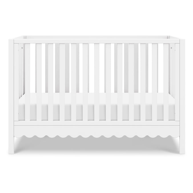 M27801W,Sammy Scallop 4-in-1 Convertible Crib in White