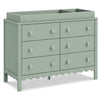 M27826LS,Sammy Scallop 6-Drawer Dresser in Light Sage