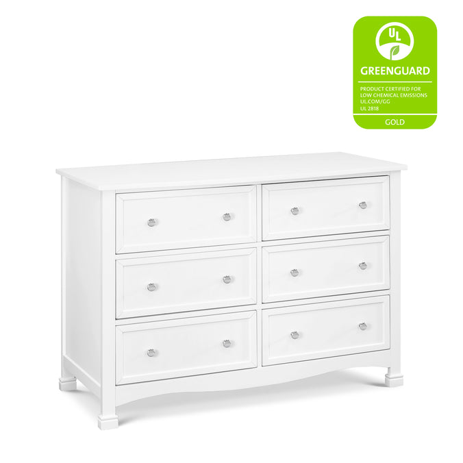 DaVinci Kalani 6 Drawer Double Wide Dresser - White DaVinci Kalani 6 Drawer Double Wide Dresser - White