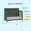 M27301FRGR,DaVinci,Frem 4-in-1 Convertible Crib in Forest Green