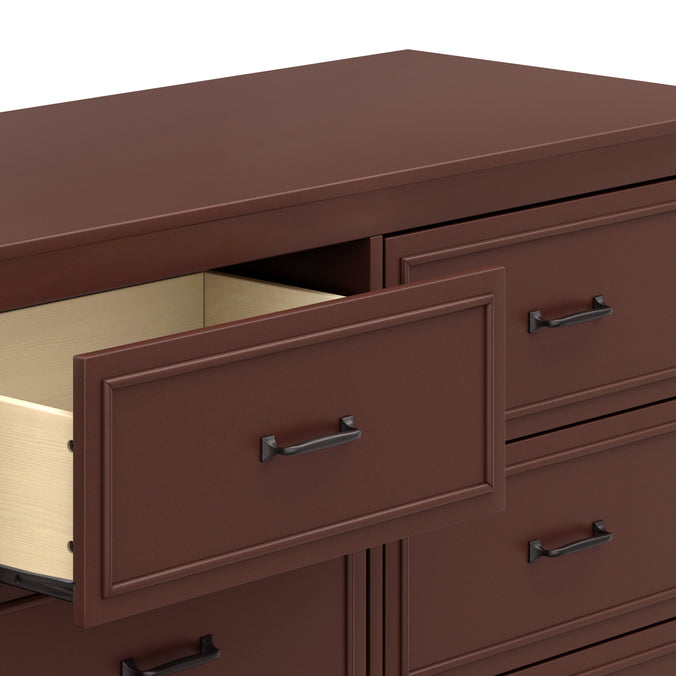 M12826CR,DaVinci,Charlie 6-Drawer Double Dresser in Crimson