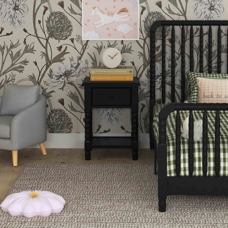 M7360E,DaVinci,Jenny Lind Spindle Nightstand in Ebony