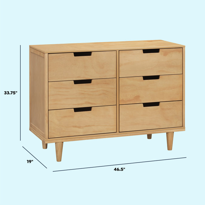 W4926HY,DaVinci,Marley 6-Drawer Double Dresser in Honey