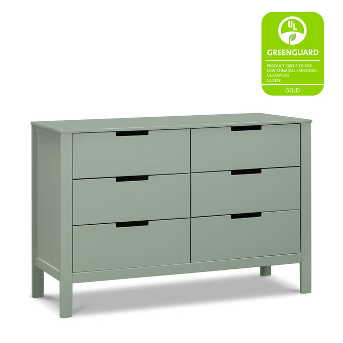 F11926LS,Carter's,Colby 6-Drawer Double Dresser in Light Sage