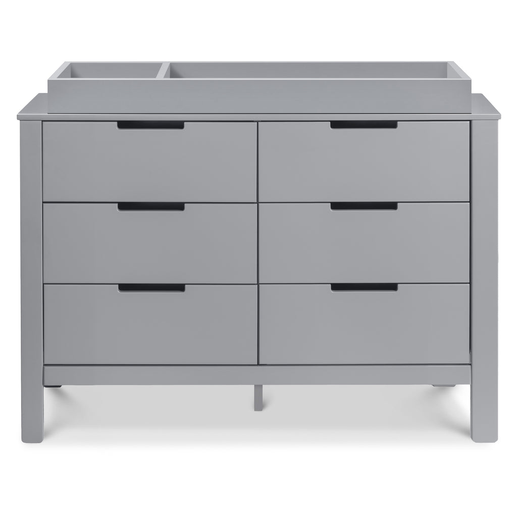 F11926G,Colby 6-Drawer Double Dresser in Grey Finish