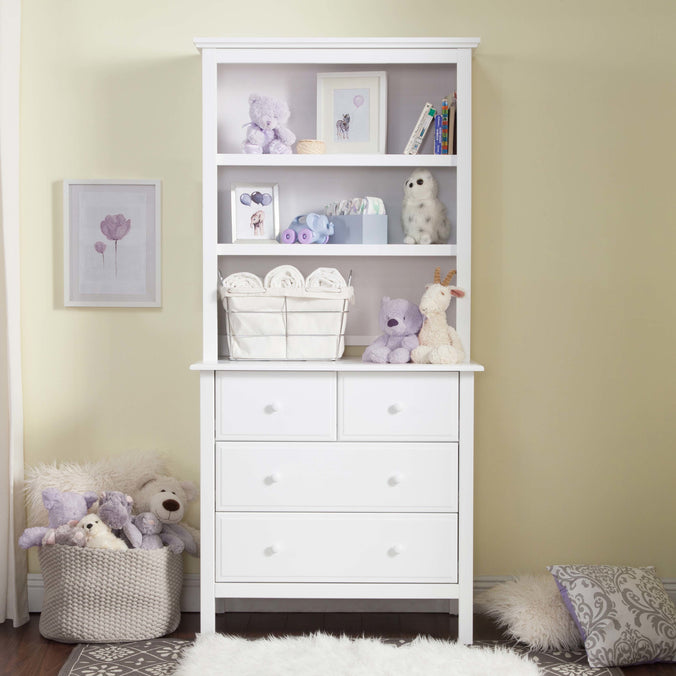 M4309W,DaVinci,Autumn Bookcase / Hutch in White Finish