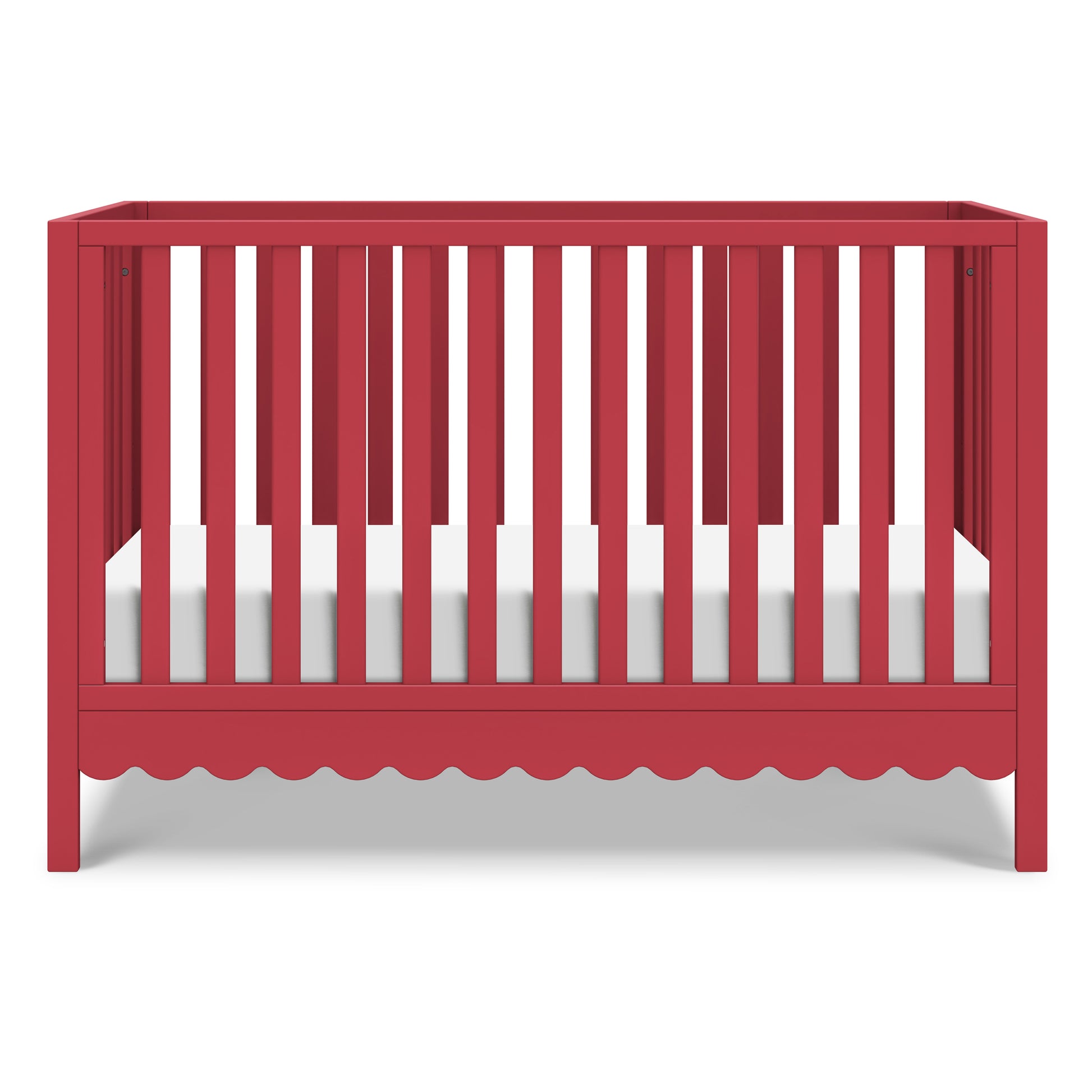 M27801TRD,Sammy Scallop 4-in-1 Convertible Crib in Strawberry Red