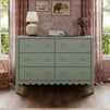 M27826LS,DaVinci,Sammy Scallop 6-Drawer Dresser in Light Sage