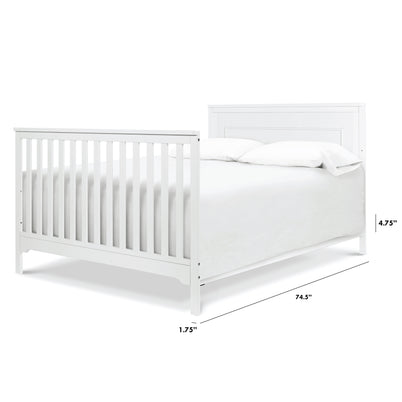 M14989W,The MDB Family,Full Size Bed Conversion Kit in White
