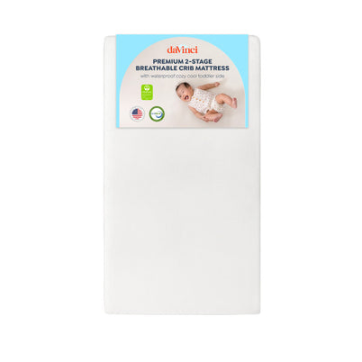 M53115W,DaVinci,Premium 2-Stage Breathable Crib Mattress with Waterproof Cozy Cool Toddler Side
