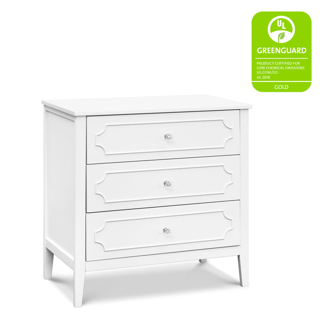 M11423W,DaVinci,Chloe Regency 3-Drawer Dresser in White