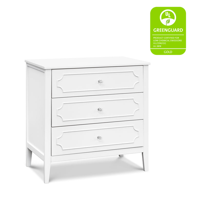 M11423W,DaVinci,Chloe Regency 3-Drawer Dresser in White
