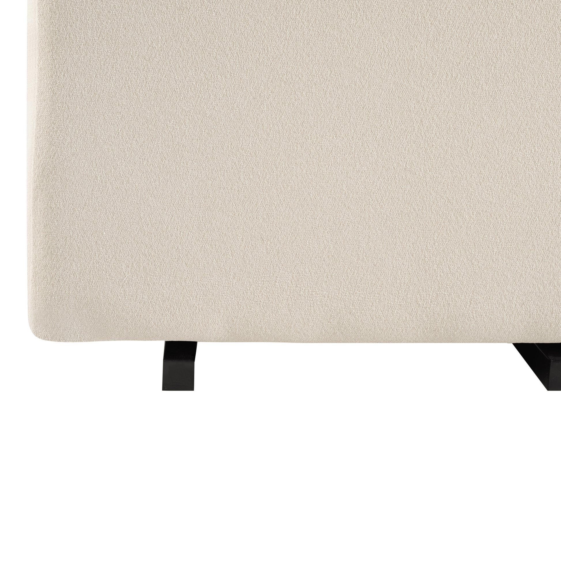 M13985CM,DaVinci,Davinci Universal Gliding Ottoman in Cream Finish with Cream Piping