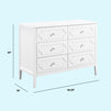 M11426W,DaVinci,Chloe Regency 6-Drawer Dresser in White