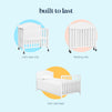 M12898W,DaVinci,Charlie Folding Portable 3-in-1 Mini Crib in White