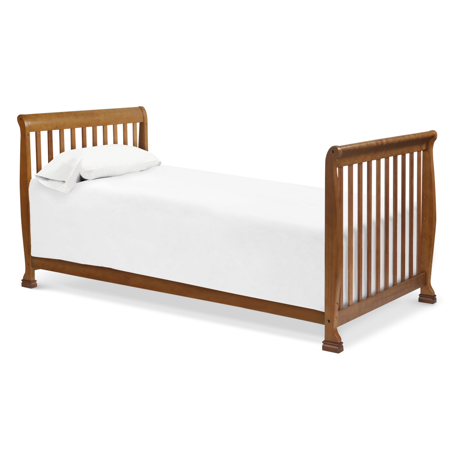 M5598CT,DaVinci,Kalani 4-in-1 Convertible Mini Crib in Chestnut Finish