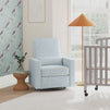 M10887HBLCM,DaVinci,Piper Recliner in Heathered Blue w/ Cream Piping