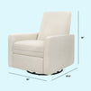 M19387WB,DaVinci,Penny Swivel Recliner in Ivory Boucle