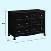 M5529E,DaVinci,Kalani 6-Drawer Double Wide Dresser in Ebony