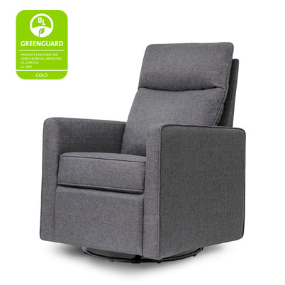 M19787SHG,DaVinci,Gabby Pillowback Swivel Glider in Shadow Grey