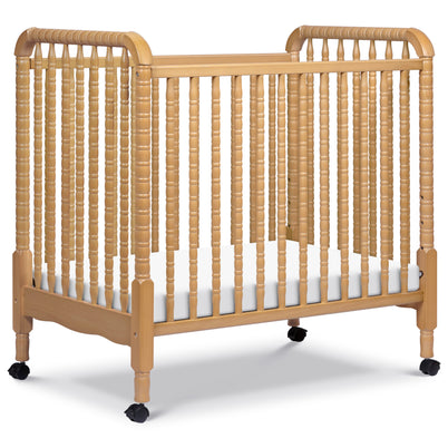 M7398HY,DaVinci,Jenny Lind 3-in-1 Convertible Mini Crib in Honey