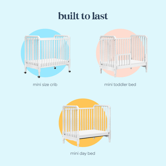 M7398W,DaVinci,Jenny Lind 3-in-1 Convertible Mini Crib in White