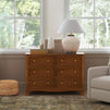 M5529CT,Kalani 6-Drawer Double Wide Dresser in Chestnut Finish