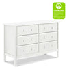 M5966W,DaVinci,Jayden 6-Drawer Double Wide Dresser in White Finish