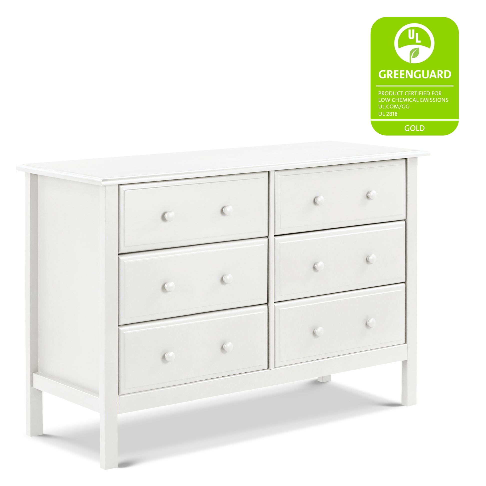 M5966W,DaVinci,Jayden 6-Drawer Double Wide Dresser in White Finish