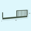 M3199FRGR,DaVinci,Jenny Lind Toddler Bed Conversion Kit in Forest Green